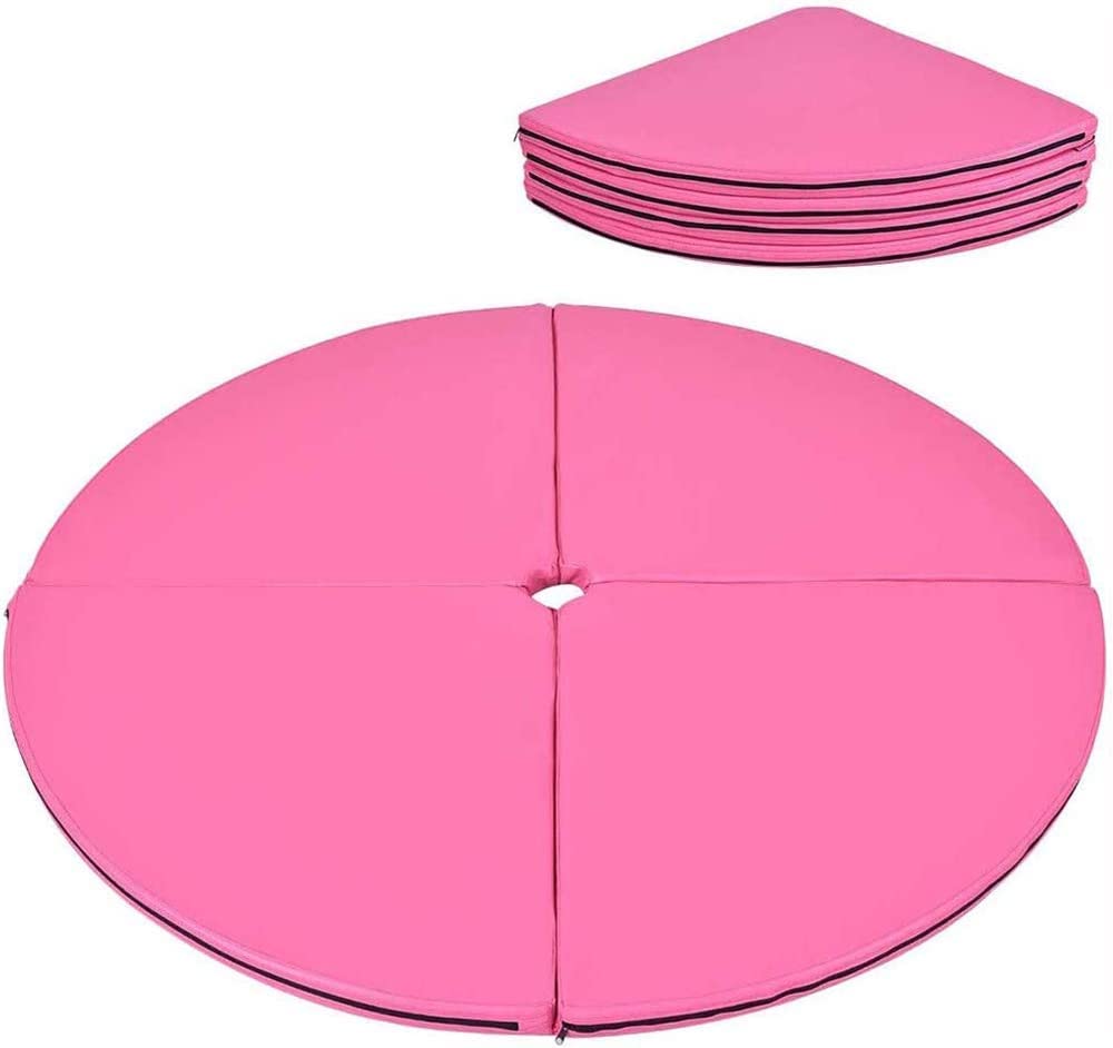 Dancing Pole Crash Mat Tappetino per esercizi extra spesso Palo da ballo Home Yoga Pilates Ginnastica Mat-Rosa(Size:120x5cm)