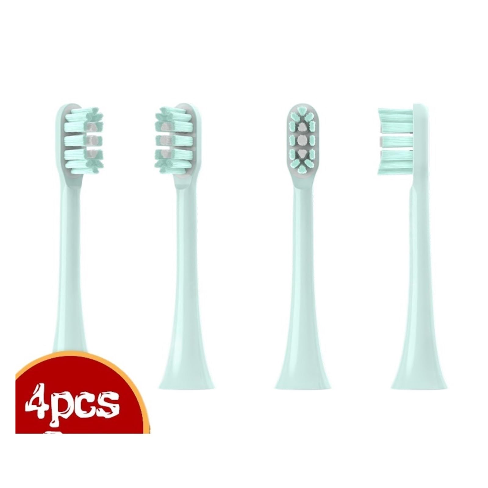 Testine for spazzolino elettrico sonico da 4/6 pezzi, compatibili con SOOCAS, spazzola con setole morbide DuPont, confezionate sottovuoto(6MintGreen)