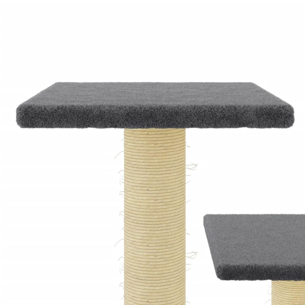Rascador para Gatos con Postes de sisal Gris Oscuro 61 cm, ZEYUAN Rascador Gato, Arbol Rascador para Gatos, Gatos Accesorios, Torre Gatos, Arranhador para Gatos, Casa para Gatos