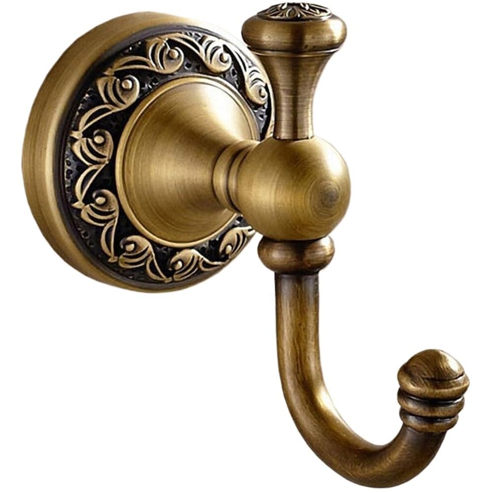 Soap Dishes, Antique Brass Carved Towel Paper Holder Rack Bathroom Accessories,Robe Hook(Robe Hook)