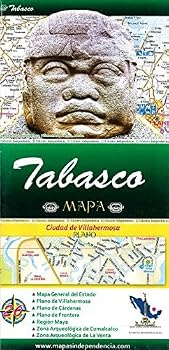 Tabasco, Mexico, State and Major Cities Map (Spanish Edition)