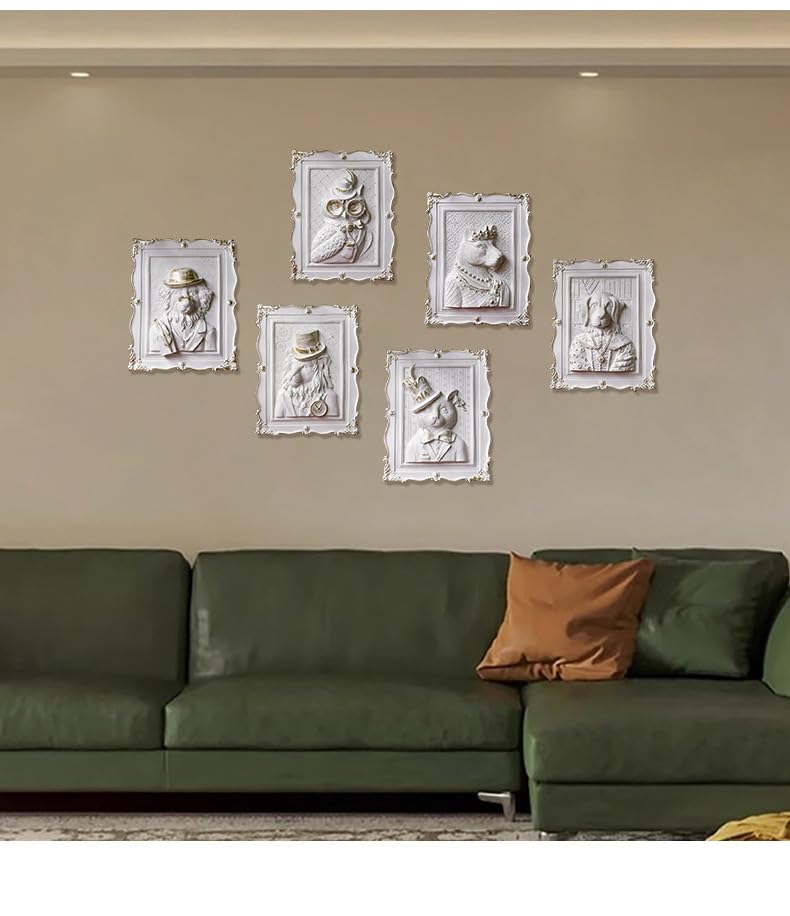 Amazon.co.jp: 装飾彫刻クリエイティブ 3D ステレオ レリーフ 動物樹脂