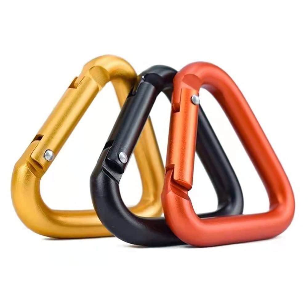 12 Moschettoni A Forma Di D In Alluminio Con Chiusura A Vite - Multicolore, Dimensioni 5,75 X 3,1 Cm, Per Campeggio, Escursioni E Portachiavi