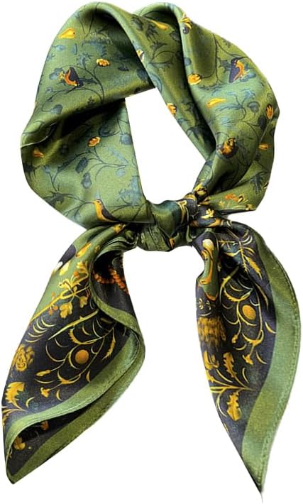 MEISEE 100% Pure Mulberry Silk Scarf 26" Square Scarf Neckerchief Headscarf Breathable Lightweight for Women Gift Packed