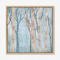 Framed Canvas Wall Art Birch Trees Canvas Prints Home Artwork Decoration for Living Room,Bedroom - 16x16 inches