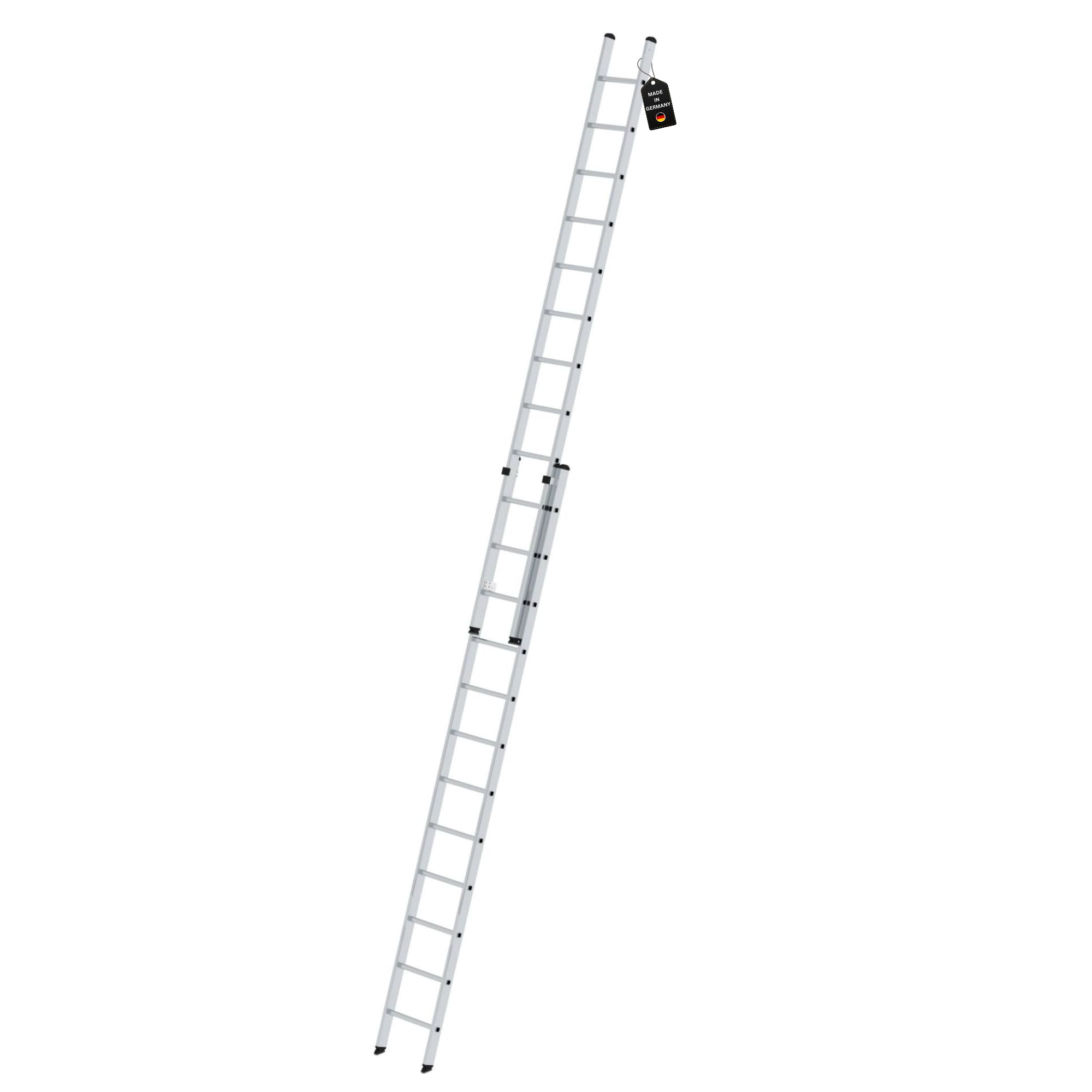 PROREGAL Sprossen-Schiebeleiter 2-teilig ohne Traverse 2x12 Sprossen | Leiter, Teleskopleiter, Trittleiter, Bockleiter, Sprossen-Doppelleiter