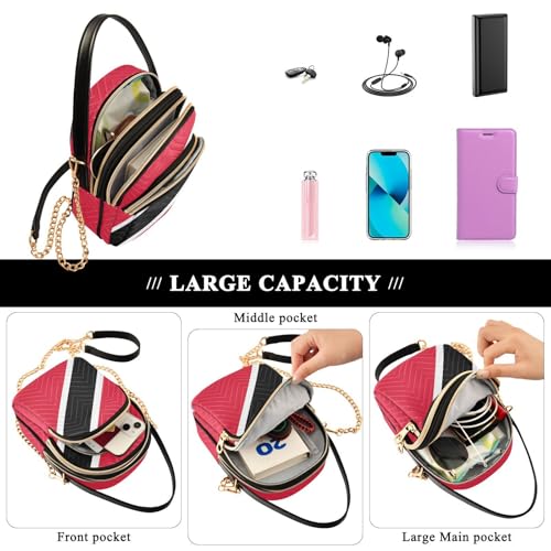 Image of Patriot Flag Cell Phone Purse Crossbody Handbag Durable Shoulder Bag Sturdy Travel Pouch