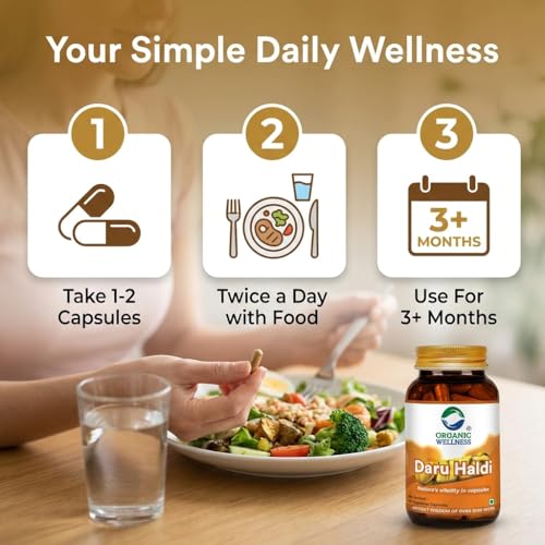 Image of Organic Wellness Daru Haldi Capsule 90 Vegetarian Capsules Indian Berberry Supports Healthy Liver & Kidney Function