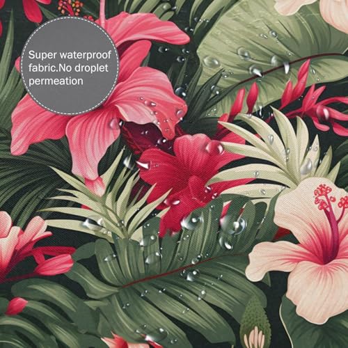 Rideau de douche fleurs roses 183x183cm imperméable avec crochets - 4