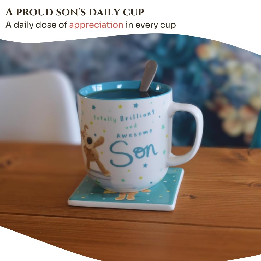 Boofle Awesome Son Boofle Steals Show! Mug Gift Idea, Multicolour, 12cm x 9cm - Image 2