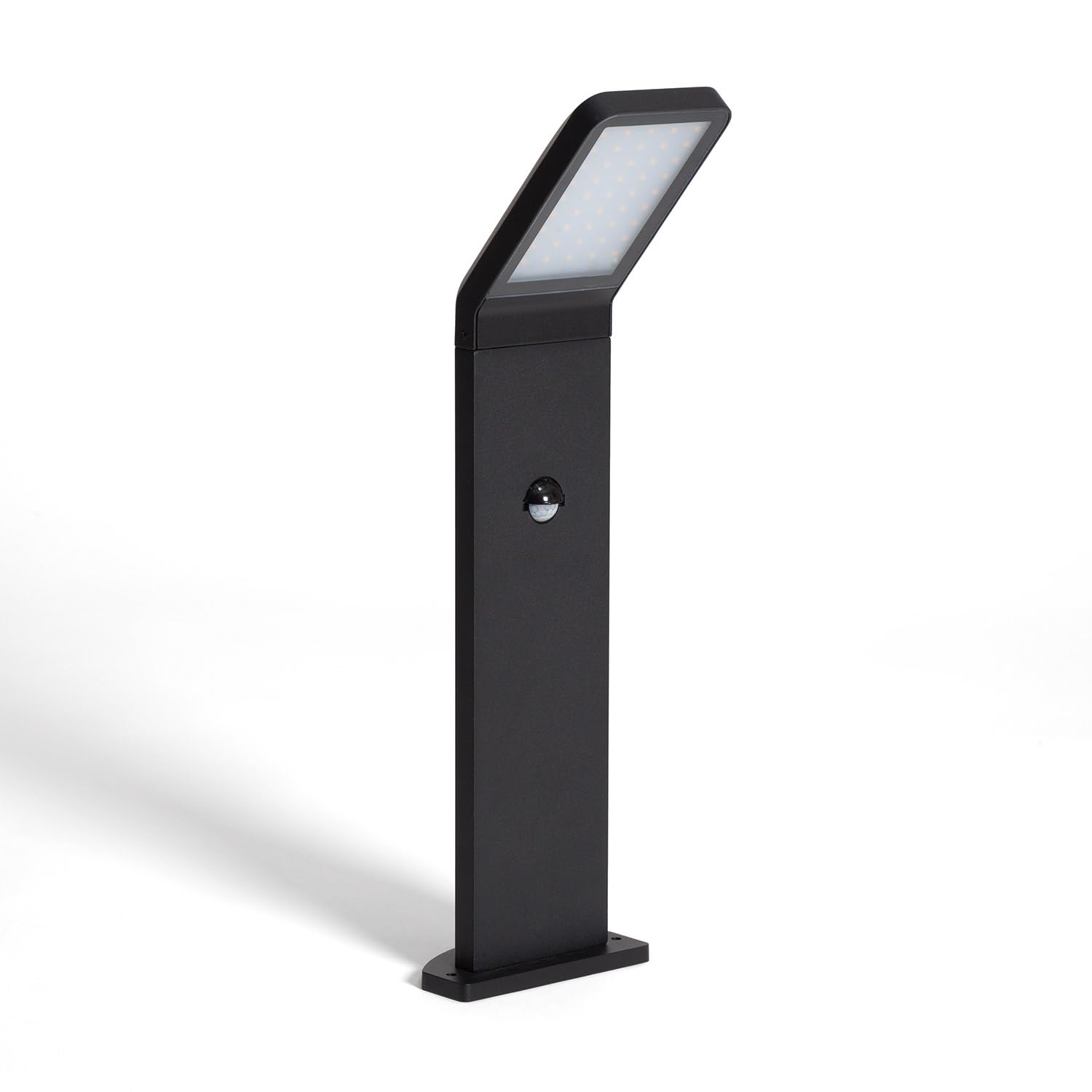 LEDKIA Baliza Exterior LED 9.5W Superficie Pie 50cm Aluminio con Detector d