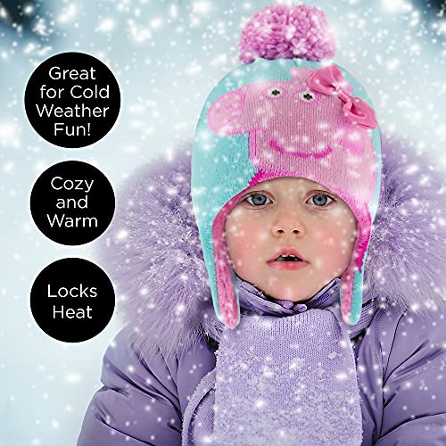 Hasbro Girls Winter Accessory Hat and Mittens Set, Peppa Pig Beanie for Toddler Ages 2-42