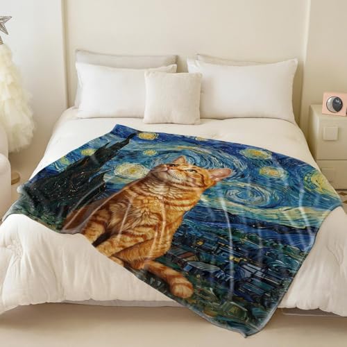 Couverture polaire style post-impressionniste cadeau animaux - 6