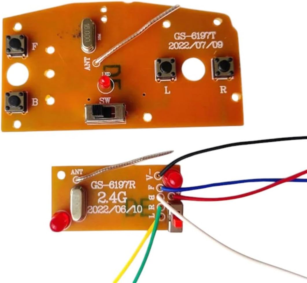 1Set 2.4G 4CH Rc Car Remote Control Circuit PCB Transmitter and Receiver Board Part with Angten Ratdio System Accessories New 2025 for Arrival High Reliable Electronic Component, Stable Performance