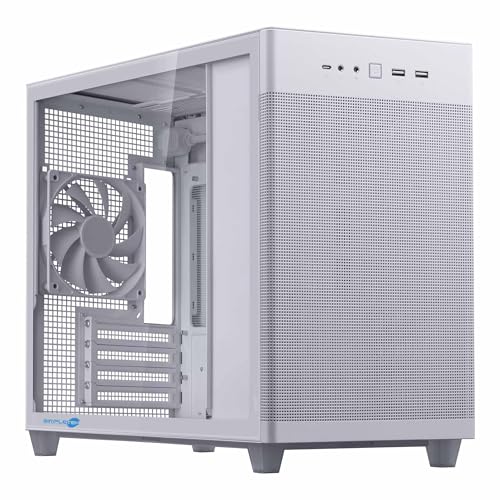 Caja PC blanca Mesh para integrar en escritorios minimalistas modernos
