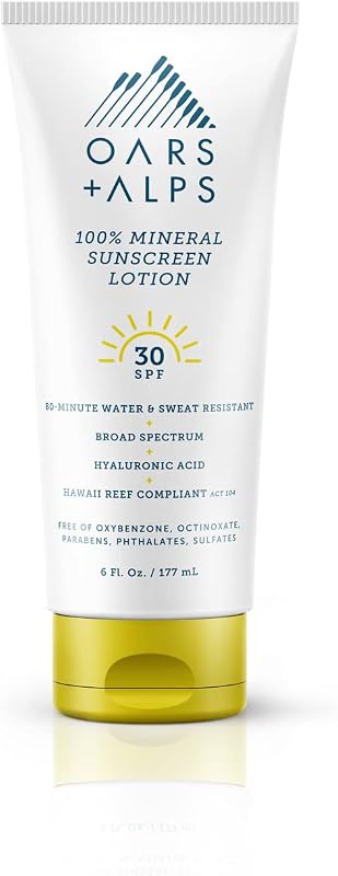 Protetor solar corporal e facial mineral Oars + Alps SPF 30, 180 mL