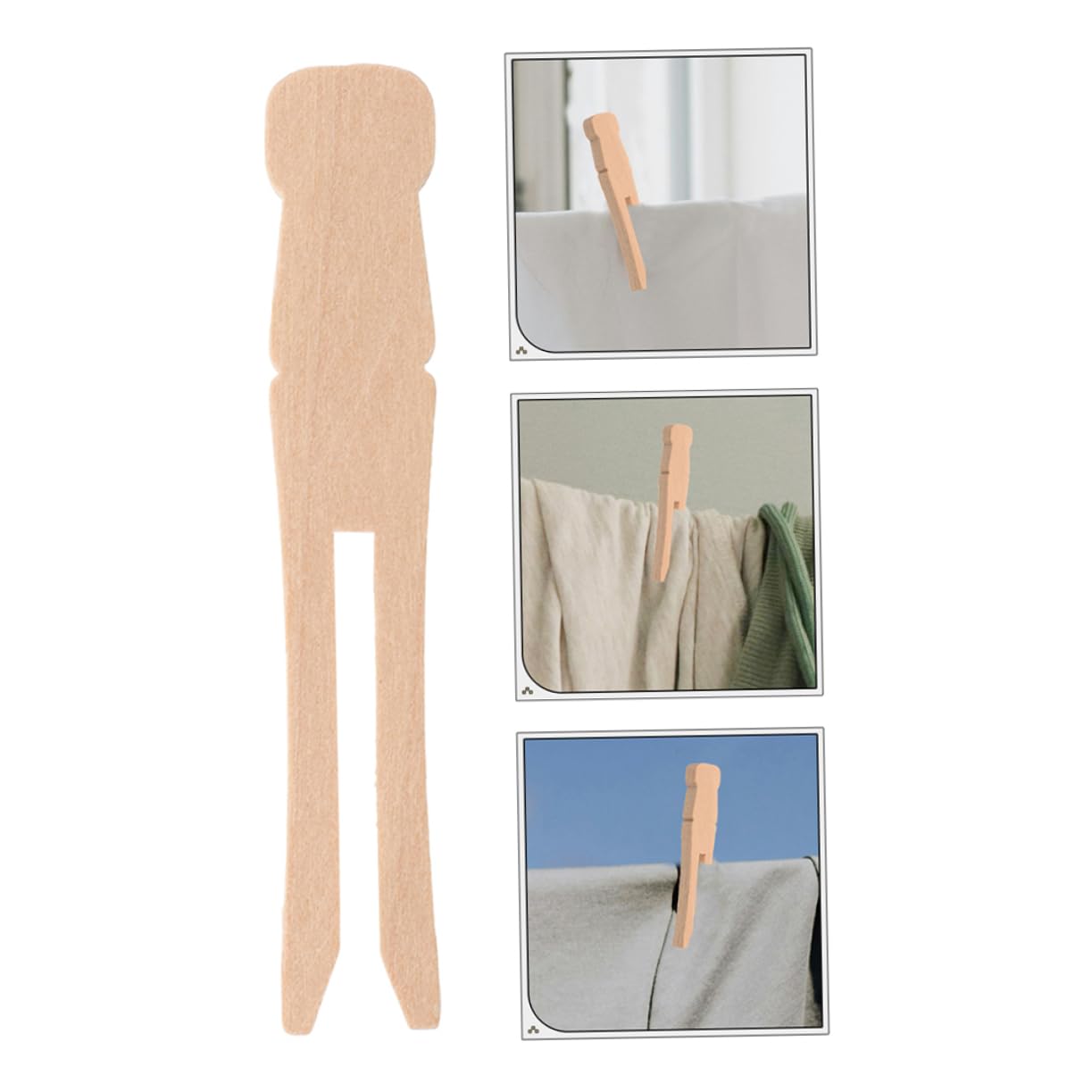 Mollette Piccole in Legno Rotonde 95mm, Confezione 100 Pezzi | Stile Vintage Classico, Presa Ferma Molla Robusta, Uso Versatile per Artigianato e Bucato
