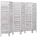 Giantex 6 Panel Wood Room Divider Screen, 5.6 Ft Tall Oriental Folding Freestanding Partition Privicy Room Divider for Home, Office, Restaurant, Bedroom (White)