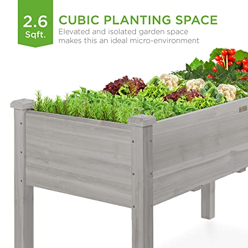 image for Best Choice Products 34x18x30in Raised Garden Bed, Elevated Wood Plant