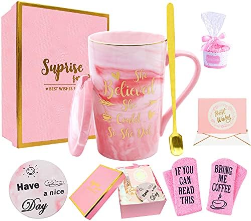 Graduation Gifts for Her, Best Friend Birthday Gifts for Women - She Believed She Could So She Did Mug - Congratulations, Birthday, Inspiritional, New ...