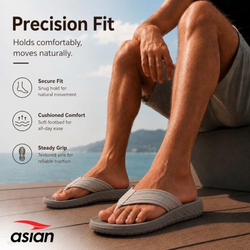 Image of ASIAN Safari-14 Men's Stylish Flip Flops | Lightweight Comfort, Soft Cushion Feel, Durable Grip, Perfect for Home, Outdoors