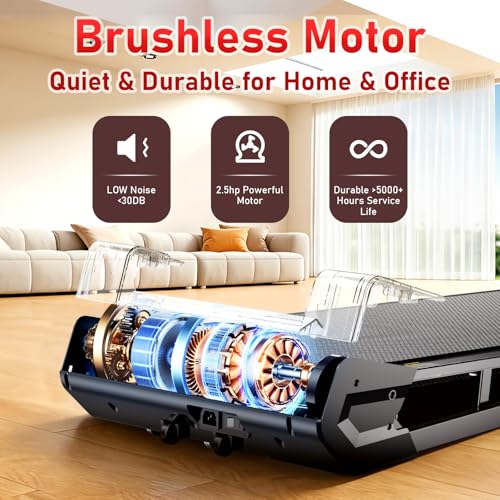 Image of FUNRAY Under Desk Vibration Walking Pad - 3 in 1 Vibration Plate Treadmill with Remote Control, Quiet Brushless with 5% Manual Incline, Portable for Home Office