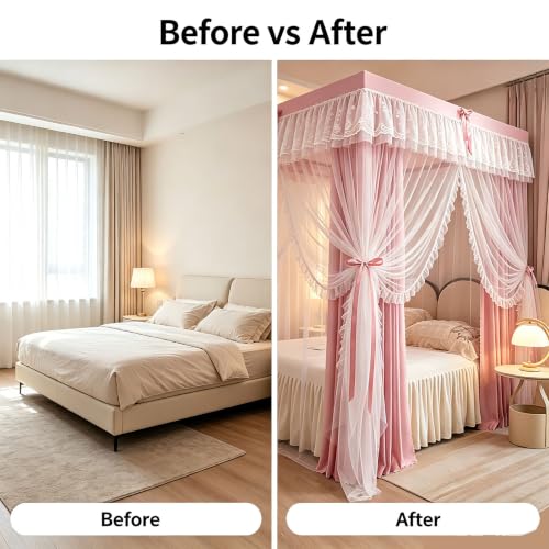 Mosquitera dosel para cama matrimonio contra insectos en verano 8