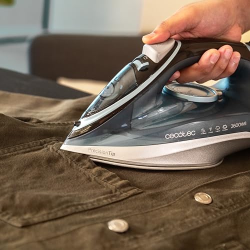 Cecotec Fer à Repasser Horizontal IronHero 2600 Vital avec 2600 W, Technologie Power Steam, Coup de Vapeur 200 g/min, Semelle Turbo Slide, Système Antigoutte, Cyclo Clean, Filtre Antical