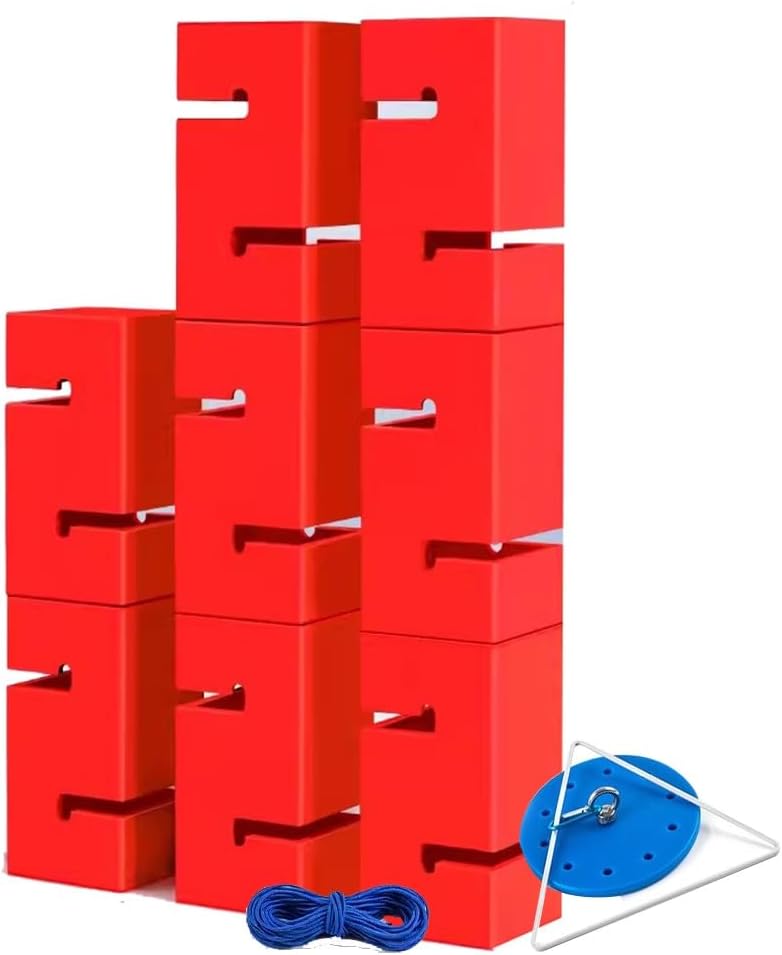 Team Building Games for Work, Kids Adults Outdoor Activities Teamwork Games, Birthday Party Games Fun Games (Color : Red, Size : 10PCS)