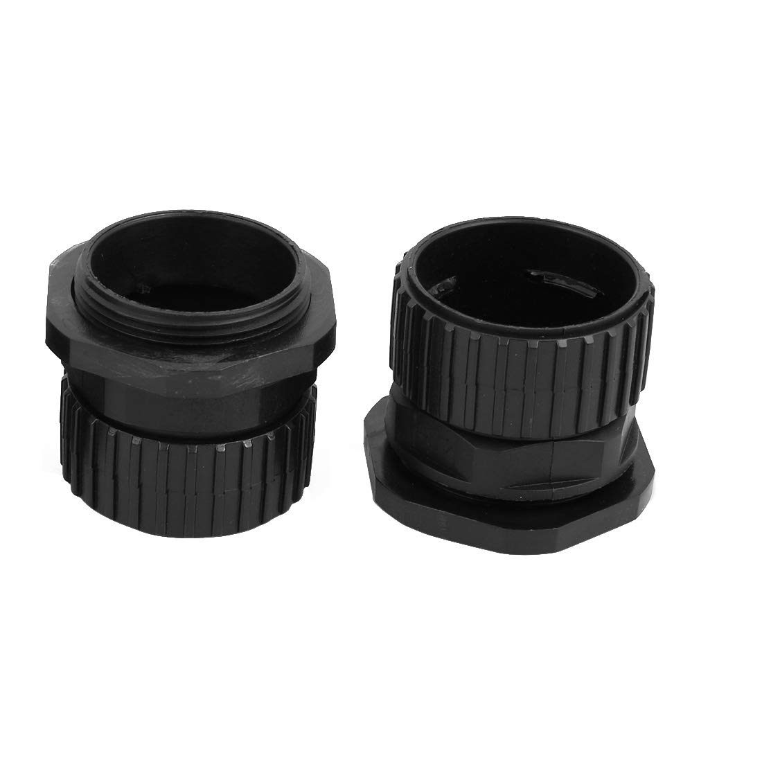 Aexit 10 Pcs Transmission M50x1.5mm Nylon Male Threaded Cable Gland Screw End Cap Cover creamy-white