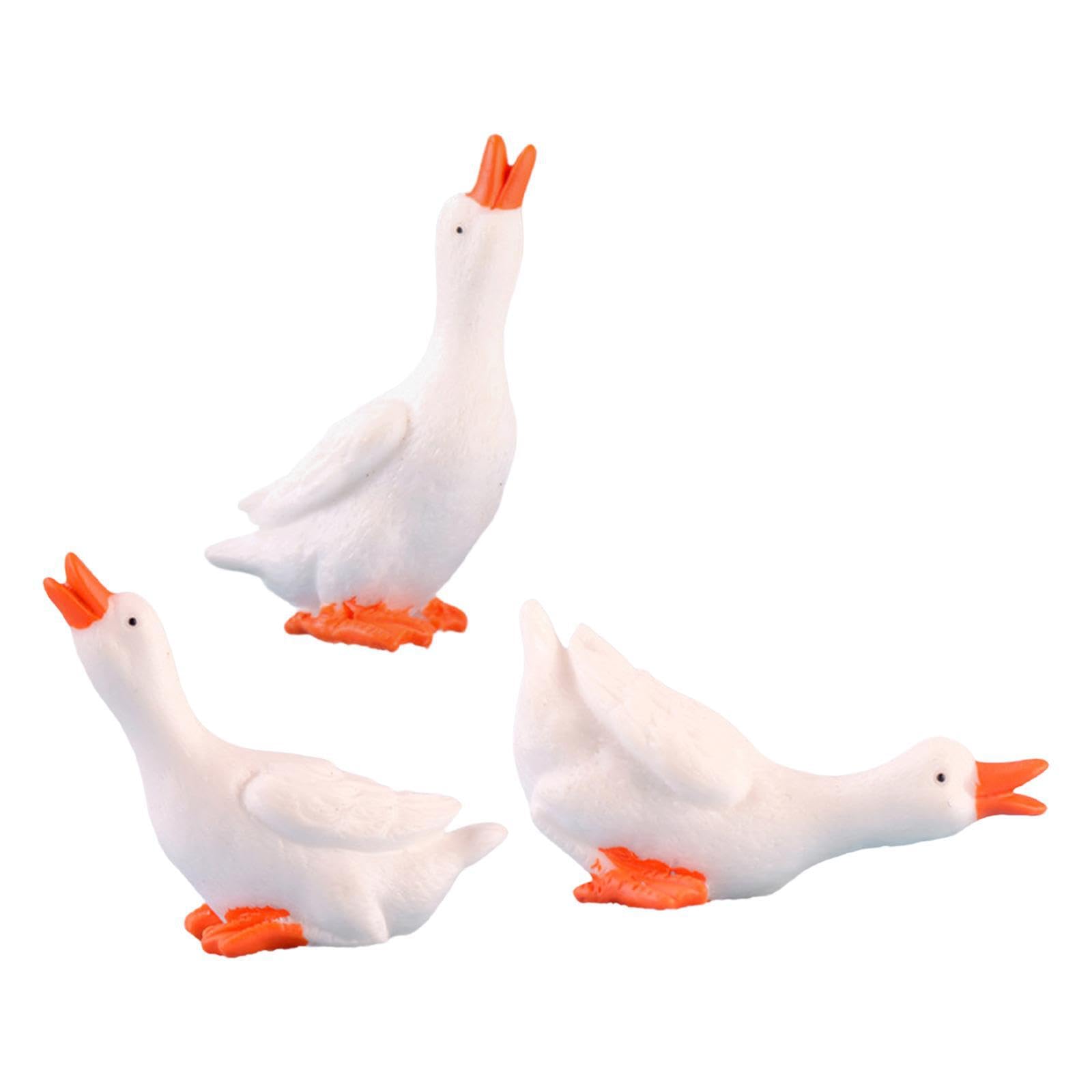 mophrati Tiny Go Figurines Sculptures DIY Craft For Landscape Cute Swan