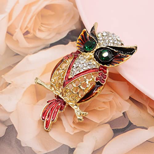 Image of Animal brooch Women's Fashion Unique Crystal Rhinestone Vintage Enamel Lapel Safety Pin, Clothing Jewelry Clothing Backpack Jacket Hat Decoration DIY