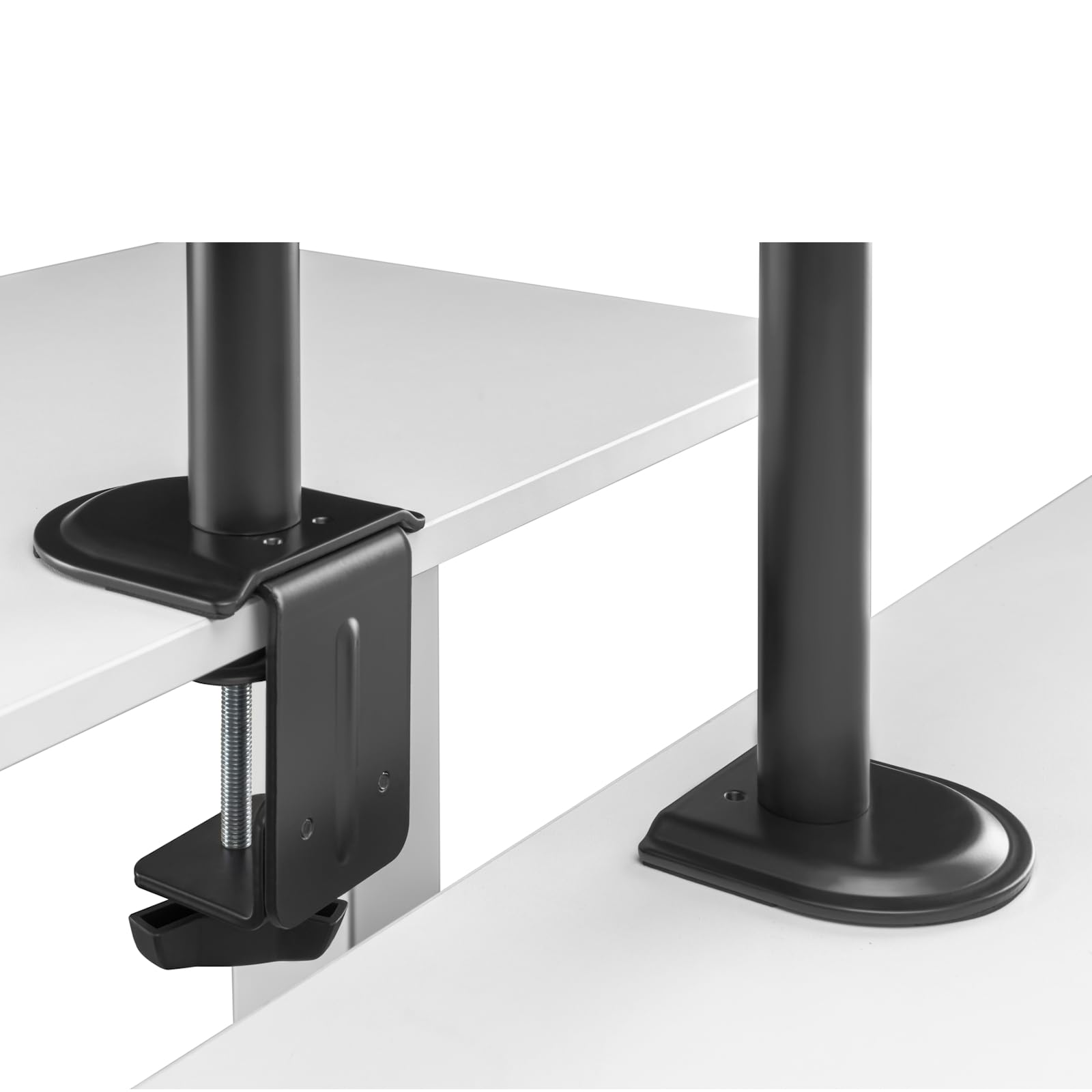Ewent Supporto Monitor Braccio con Vassoio per Laptop per Schermo LED LCD da 13 a 32 Pollici, Inclinazione Rotazione Supporto Ergonomico da Tavolo con Morsetto, Dimensioni VESA: 75x75-100x100 mm