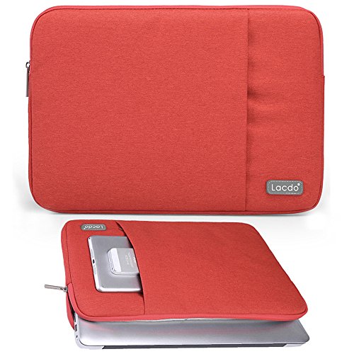 Lacdo Neoprene Sleeve Case Bag For Apple Macbook Pro, Macbook Air, Asus, Toshiba, Dell Inspiron, Lenovo Yoga 2 Pro, Hp Stream, Hp Chromebook, Samsung, Sony, Acer And Other 13-13.3-Inch Devices (Red) #TOP1