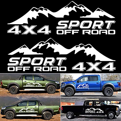 PoeHXtyy Graphic Vinyl 4X4 Sport Off Road Mountain Car-Styling Vehículo Body Skirt...