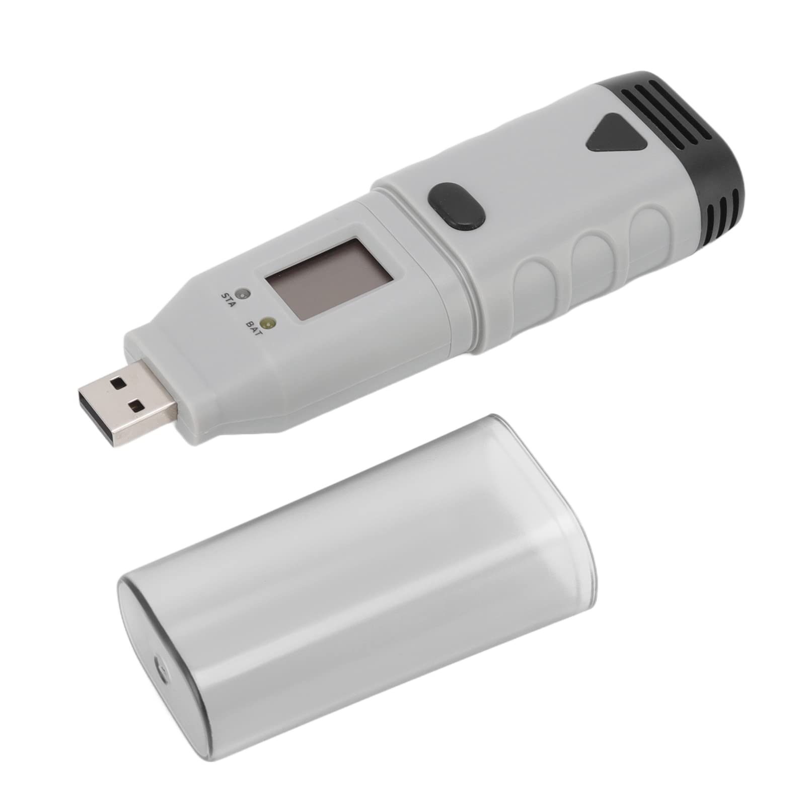 USB Temperatura Medidor de medición de humedad Higrómetro de termómetro portátil ABS para interiores al aire libre