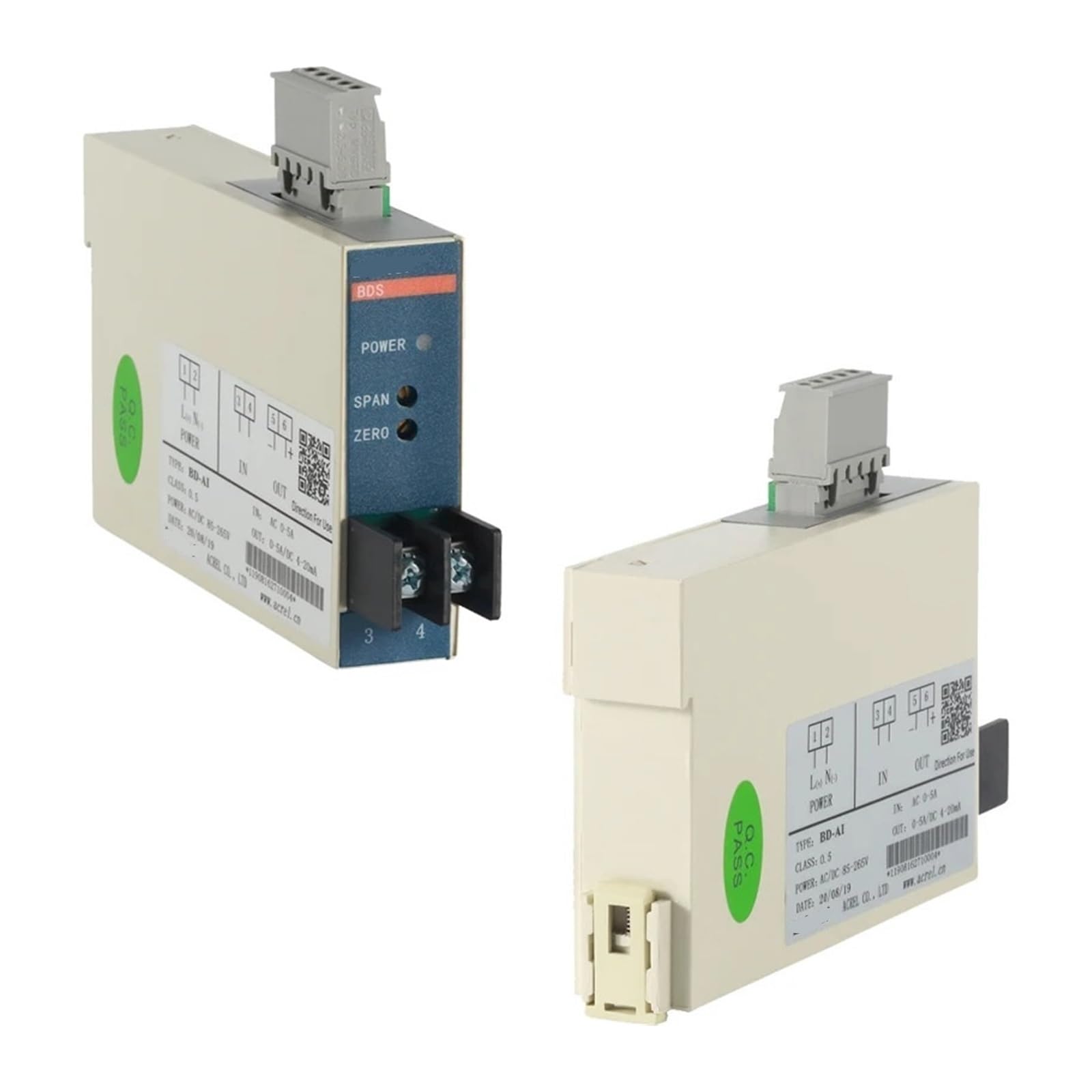 NACODLUL Current Transformer BD-AI Input AC0-1/5A Output 4-20mA Power Supply AC/DC 85-270V
