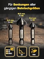 monkeystrong Kegelsenker Set Bit Holz & Metall 90° E6.3 Akkuschrauber – Ansicht 5