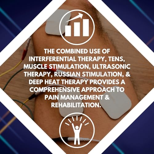 Physiogears 5 In 1 IFT MS Tens Ultrasonic Deep Heat Physiotherapy Machine Electrotherapy Combo Physiotherapy Machine With One Year Warranty For All Pain Relief Device (Self Adhesive Pad), Multicolor