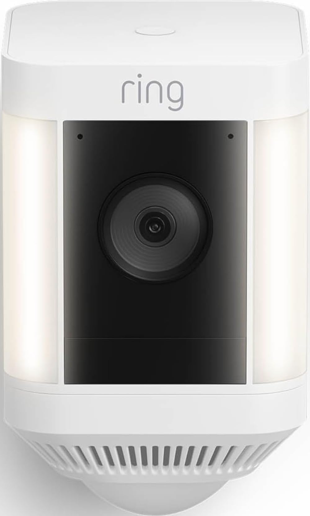 Ring Spotlight Cam Plus, Battery, Home or Business Security with HD video, Two-Way Talk, Color Night Vision, and Security Siren, White
