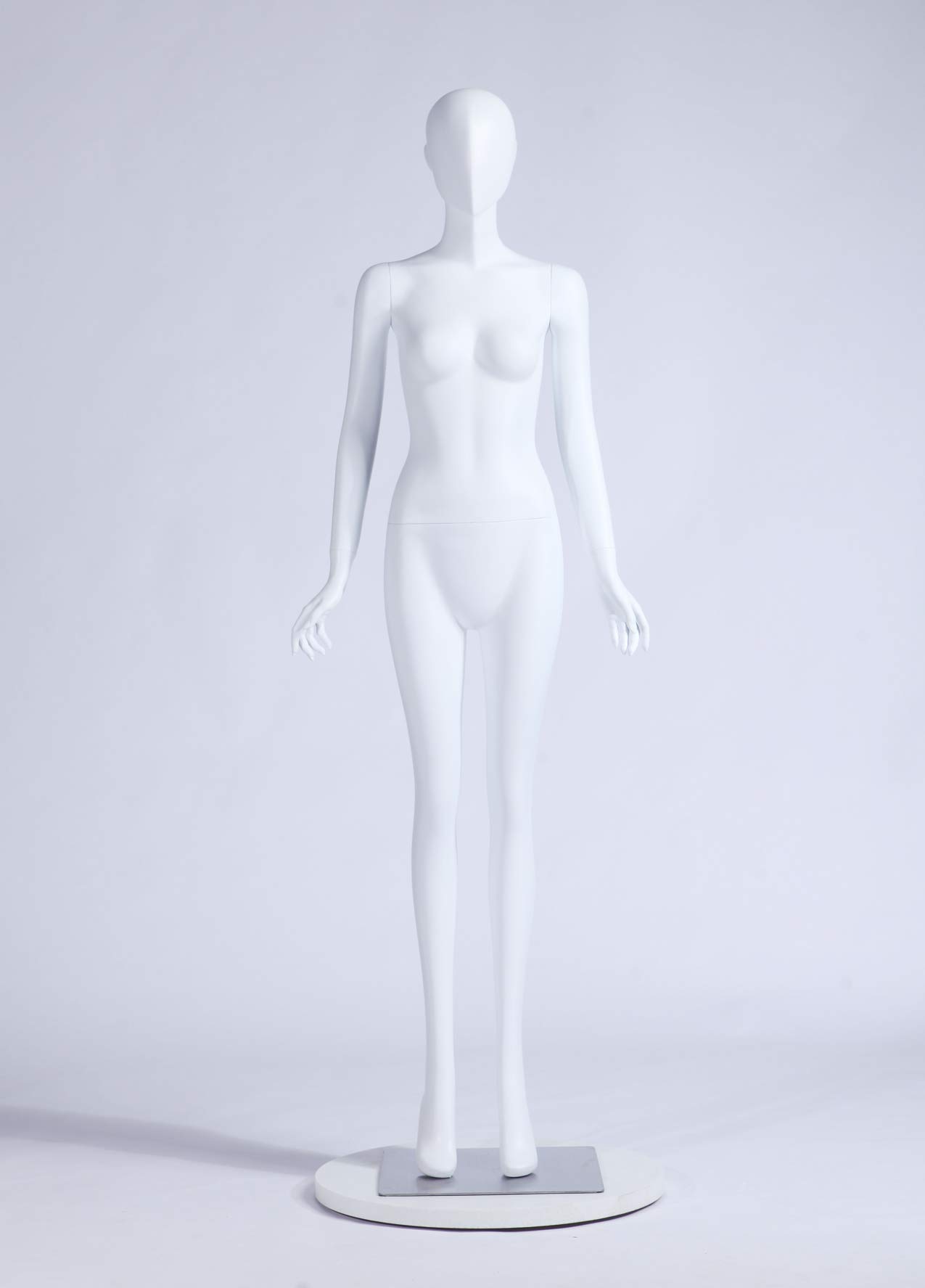0703 0703 Mannequin de vitrine abstrait peint blanc mat Tête abstraite Homme Femme (0703 Femme debout)