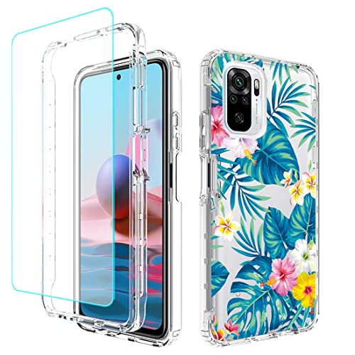 Coque Redmi Note 10 4G et 10S antichoc transparente avec verre trempé