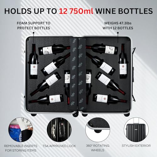 Valise pour bouteille de vin en aluminium voyagez l'esprit tranquille - 3