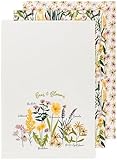 Now Designs Bees & Blooms Bakers Floursack Cotton Dishtowels, Set of 3