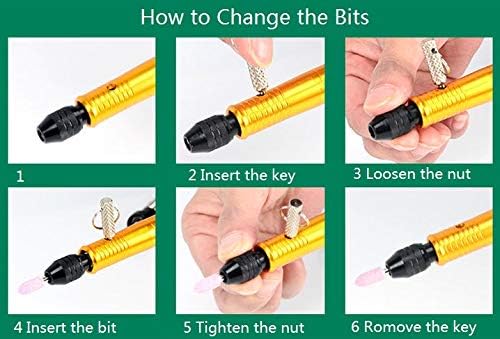 1/8"(3.175mm) Flex Shaft Adapter Attachment, 42in Long Flexible Drill Extension Cable, with Adjustable Chuck Head, Holds 0.3-3.2mm Shaft, for Polishing Kits, Drill Bits, Wire Brushes(Golden)