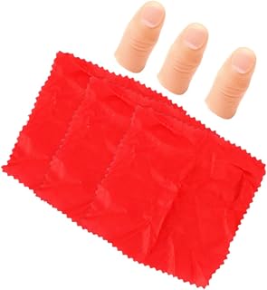 BESTonZON 3 Sets Fake Thumb Tip Scarf Prop Xmas for Magician Trick