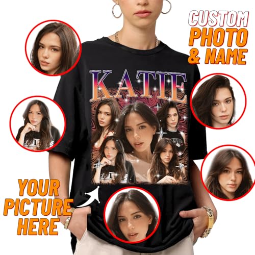 NAZENTI Custom Bootleg Rap Tee, Custom T-Shirts with Picture, Retro Custom Bootleg, Valentine's Gifts for Him Her