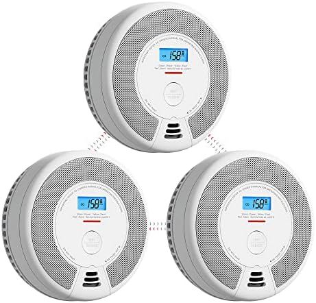 X-Sense Wireless Interconnected Combination Smoke and Carbon Monoxide Detector with LCD Display & 10-Year Battery, Over 820 ft Transmission Range, ...