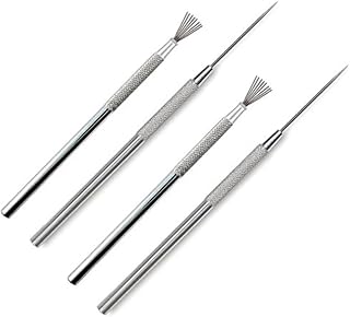 Honbay Pack of 2 Sets Clay Pottery Sculpture Feather Wire Texture + Pro Needle Detail Tools