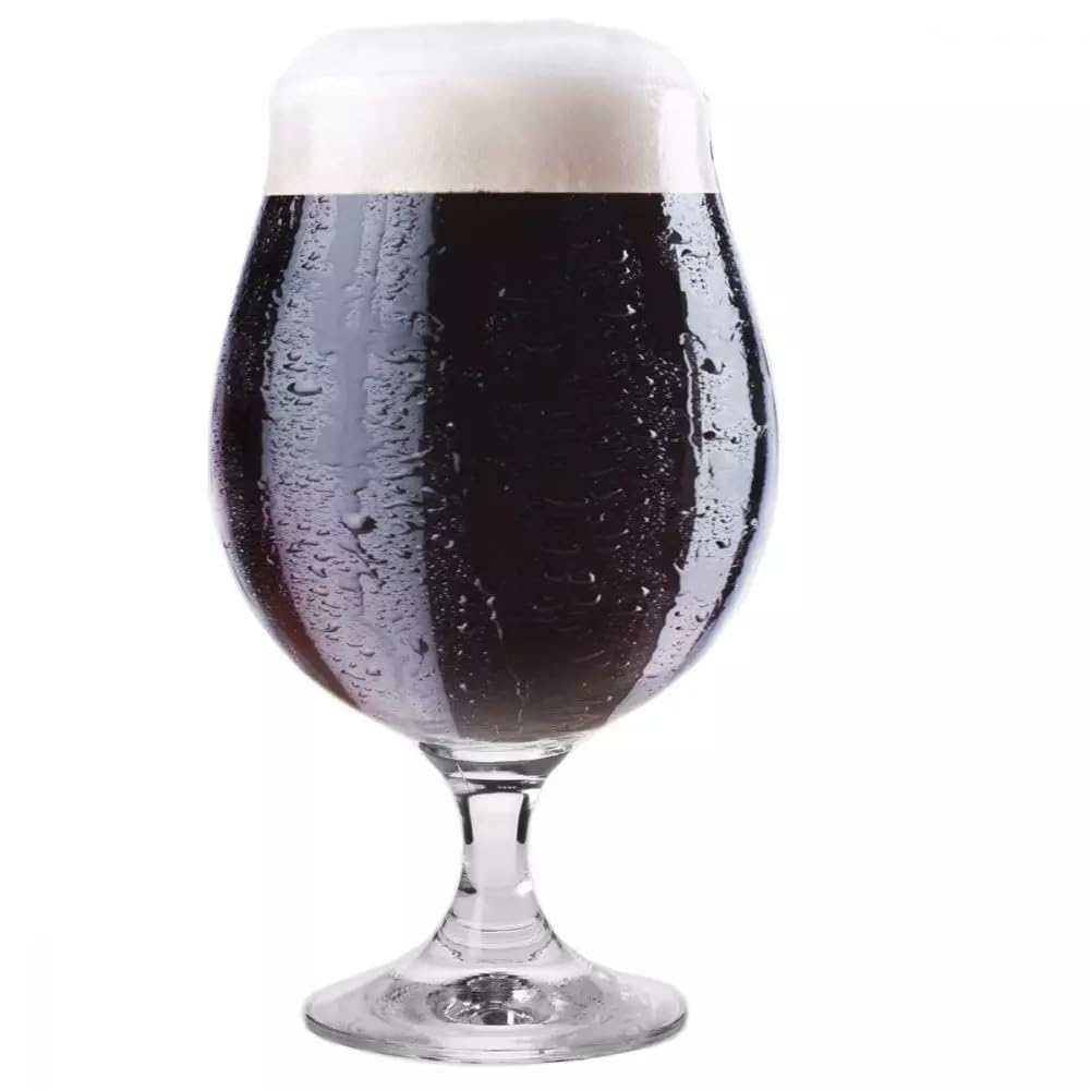 Krosno – Vasos para Cerveza 620 ml – Juego de 6 unidades – Colección Elite – Copas para Cerveza Negra – Cristal sin Plomo – Diseño Elegante y Moderno